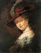 Rembrandt Peale Portrait of the Young Saskia oil painting on canvas